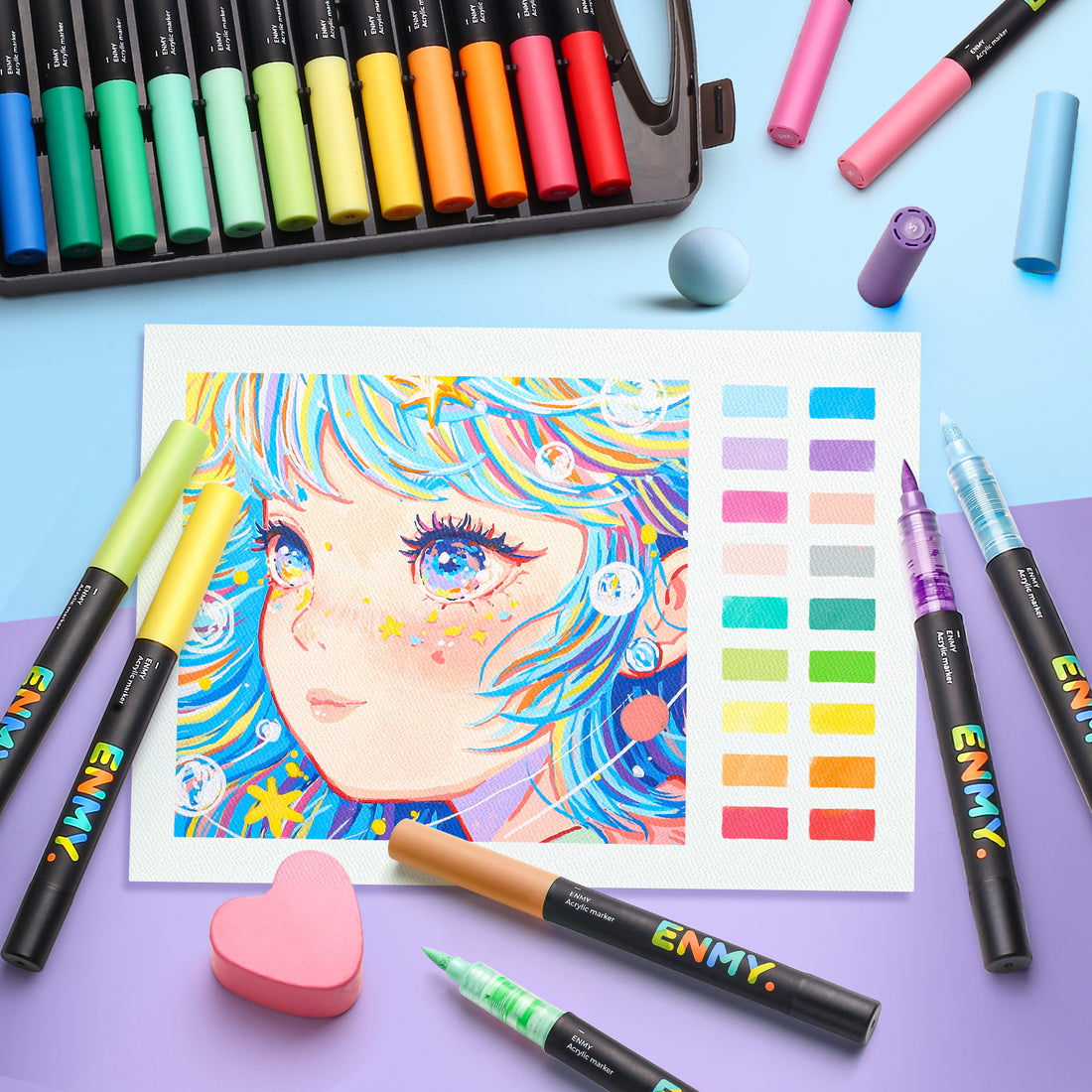 ENMY Direct Liquid Acrylic Paint Markers for Artists & Crafters | Water ...