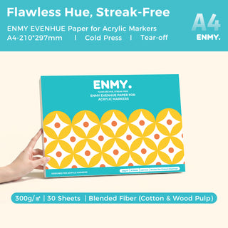 ENMY Acrylic Marker Sketch Pad with Hard Backing for Painting, Drawing, Mixed Media
