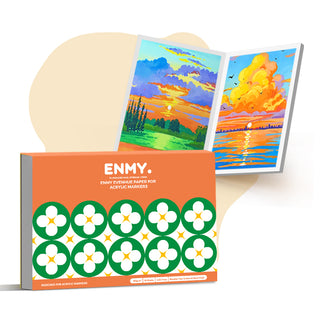 ENMY Acrylic Marker Sketch Pad with Hard Backing for Painting, Drawing, Mixed Media