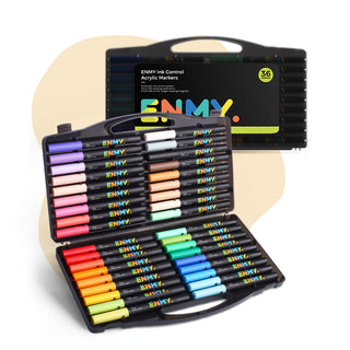 36 Colors Direct Liquid Acrylic Paint Marker Permanent, Fast-Drying for Rock, Canvas & Wood