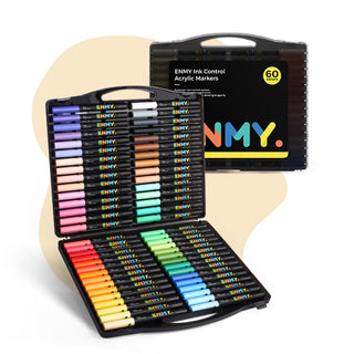 60 Colors Direct Liquid Acrylic Paint Marker  Permanent, Fast-Drying for Rock, Canvas & Wood