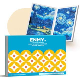 ENMY Acrylic Marker Sketch Pad with Hard Backing for Painting, Drawing, Mixed Media
